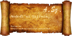 Andrási Szilvia névjegykártya