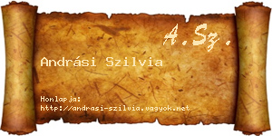 Andrási Szilvia névjegykártya