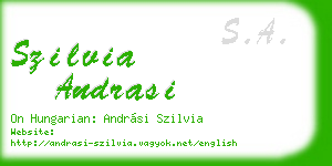 szilvia andrasi business card