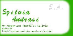 szilvia andrasi business card